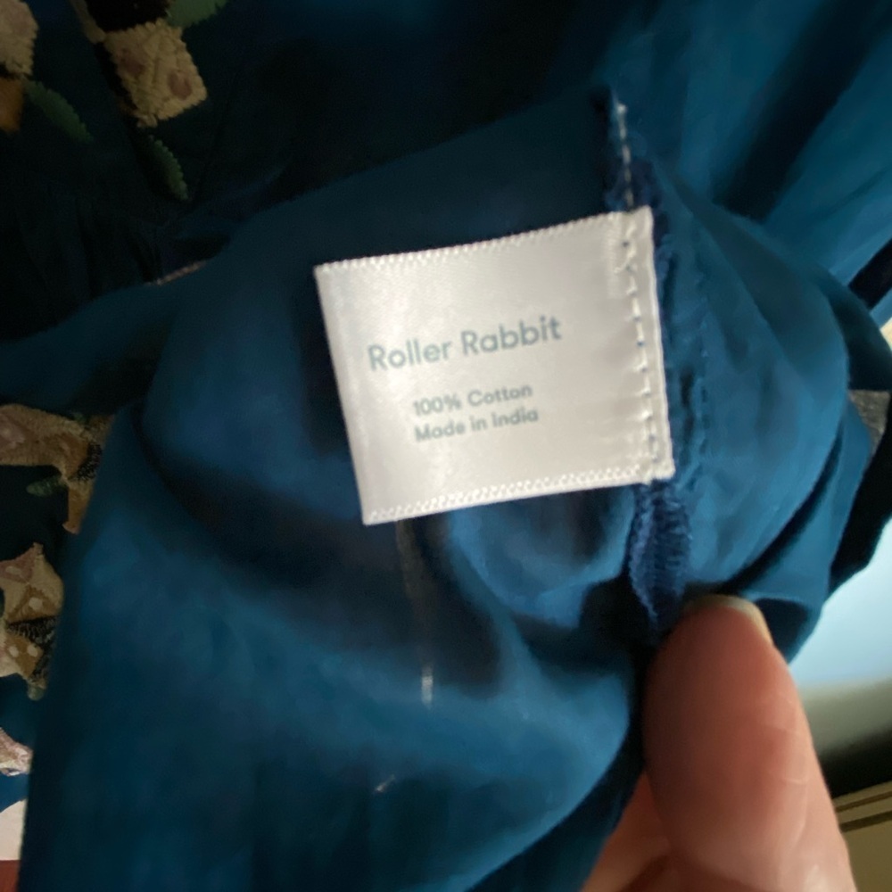 Roller Rabbit Blue Embroidered Tunic Blouse - Picture 8 of 11